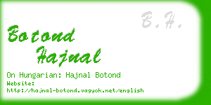 botond hajnal business card